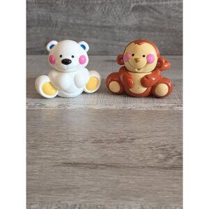 Fisher Price Amazing Animals Jungle Artic Friends Baby Monkey & Polar Bear 257c